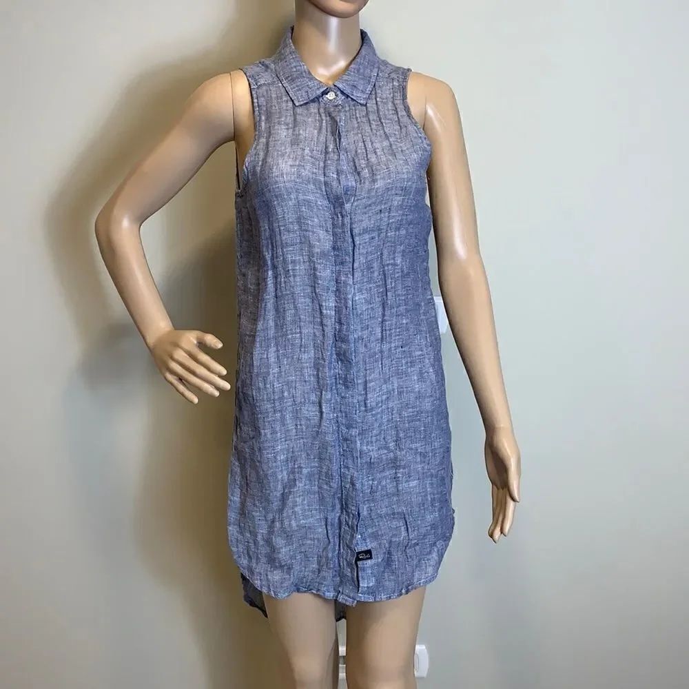 Rails linen sleeveless chambray tunic top Size XS